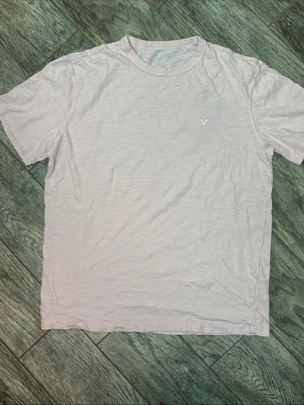 American Eagle Outfitters Pale Pink Crewneck Short Sleeve Tee